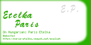 etelka paris business card